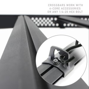 Chevrolet Silverado 1500 Roof Rack - Go Rhino - Ceros Low Profile - Textured Black - `19-`23